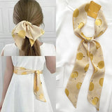 Fruit Print Satin Headband: Stylish Hair Accessory