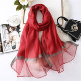 Summer Silk Scarf: Long Size Elegance
