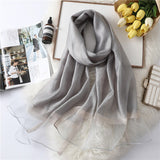 Summer Silk Scarf: Long Size Elegance