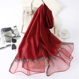 Summer Silk Scarf: Long Size Elegance