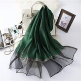Summer Silk Scarf: Long Size Elegance