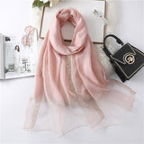 Summer Silk Scarf: Long Size Elegance