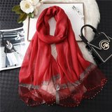 Summer Silk Scarf: Long Size Elegance