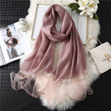 Summer Silk Scarf: Long Size Elegance