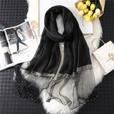 Summer Silk Scarf: Long Size Elegance