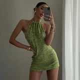 Halter Backless Bodycon Mini Dress: Club Party Streetwear