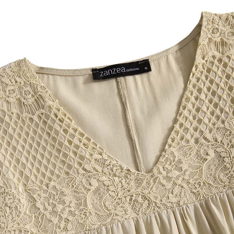 Lace Crochet Maxi Dress - ZANZEA 2023