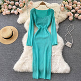Strapless Ribbed Knit Bodycon Dress: Winter Midi