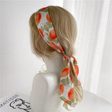 Fruit Print Satin Headband: Stylish Hair Accessory