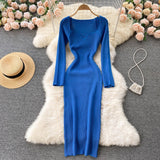 Strapless Ribbed Knit Bodycon Dress: Winter Midi