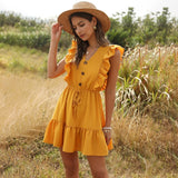 Singwing Summer Ruffle Mini Dress