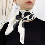 New Women Silk Scarf Leopard Square 2022 Headband Foulard Lady Shawls Wraps Print Office Small Neck Scarves Kerchief Bandana