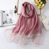 Summer Silk Scarf: Long Size Elegance