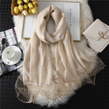 Summer Silk Scarf: Long Size Elegance