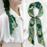 Fruit Print Satin Headband: Stylish Hair Accessory