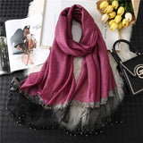 Summer Silk Scarf: Long Size Elegance
