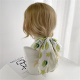 Fruit Print Satin Headband: Stylish Hair Accessory