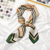 Multifunction Elegant Stripes Silk Scarf