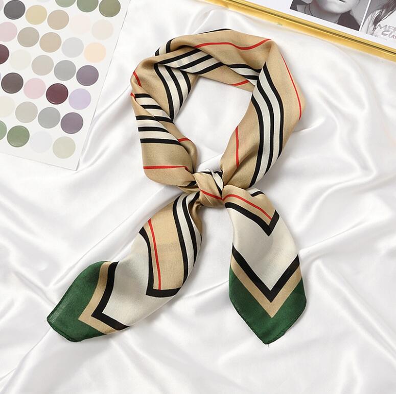 Multifunction Elegant Stripes Silk Scarf