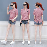 Women's Chiffon Plaid Blouse