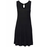 Black Beach Style Keyhole Mini Dress