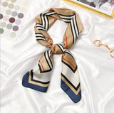 Multifunction Elegant Stripes Silk Scarf