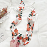 Fruit Print Satin Headband: Stylish Hair Accessory