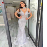 Champagne Pearls Evening Gown