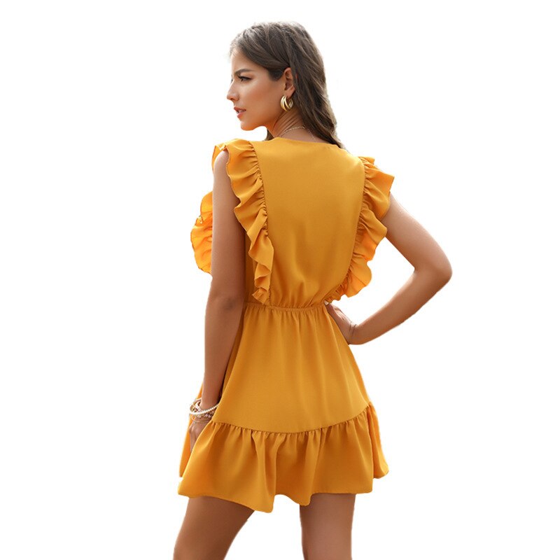 Singwing Summer Ruffle Mini Dress