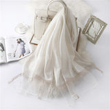 Summer Silk Scarf: Long Size Elegance
