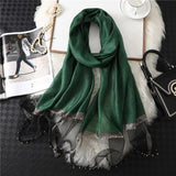 Summer Silk Scarf: Long Size Elegance