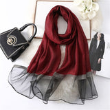 Summer Silk Scarf: Long Size Elegance