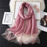 Summer Silk Scarf: Long Size Elegance