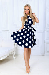 Boho Dot A-line Party Dress - Summer Elegance