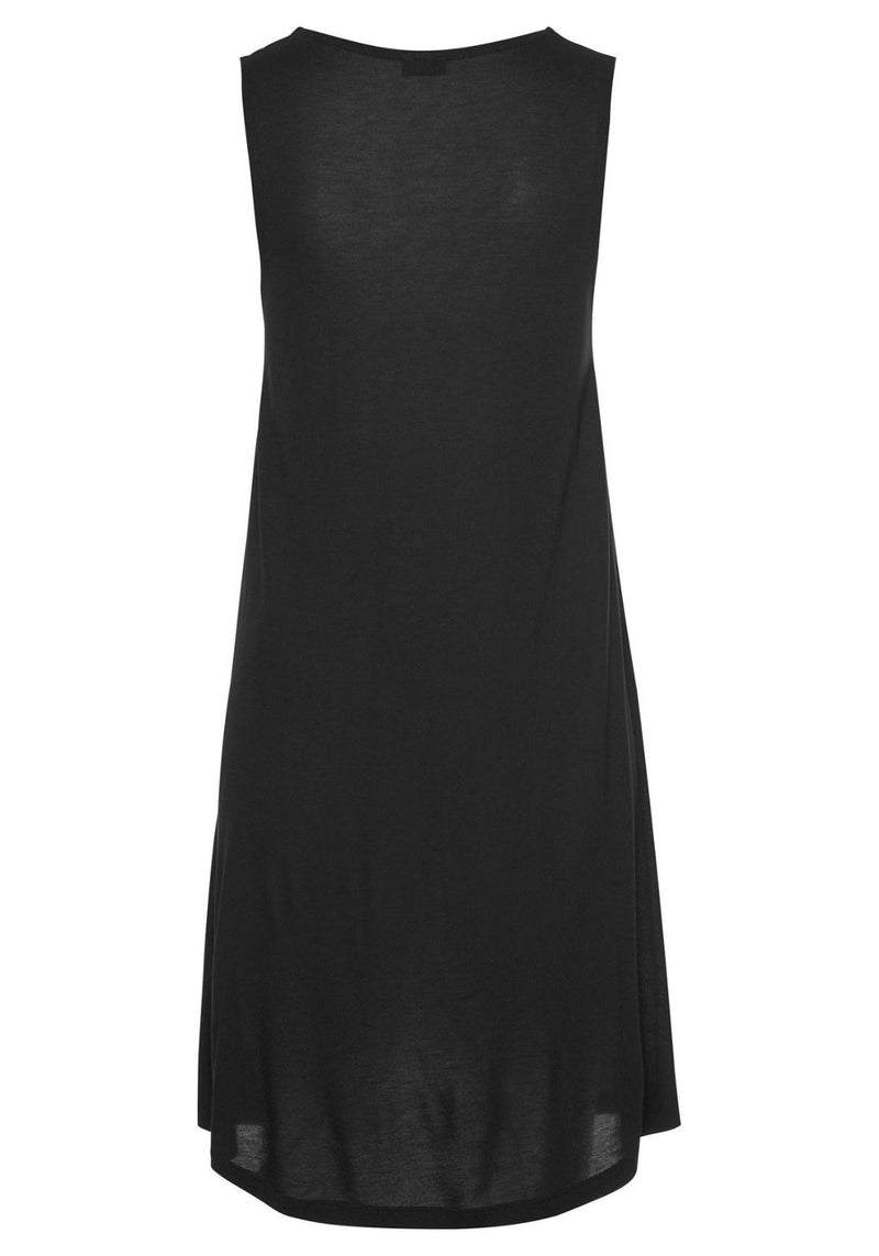 Black Beach Style Keyhole Mini Dress