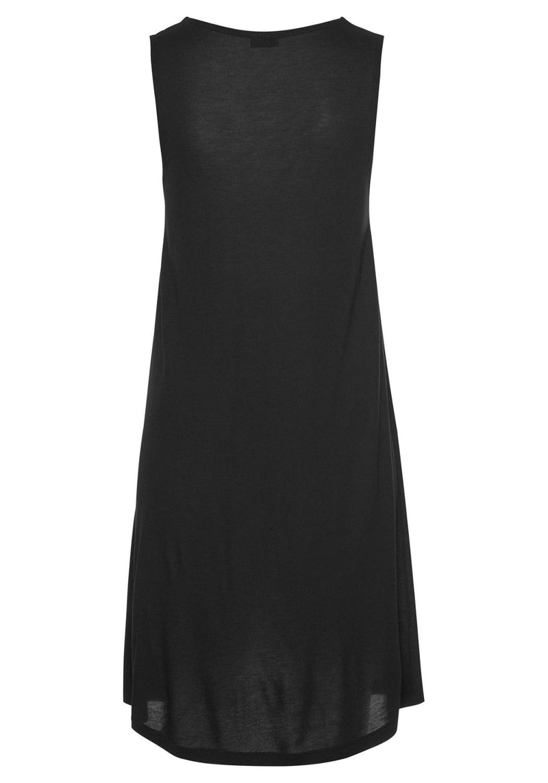 Black Beach Style Keyhole Mini Dress