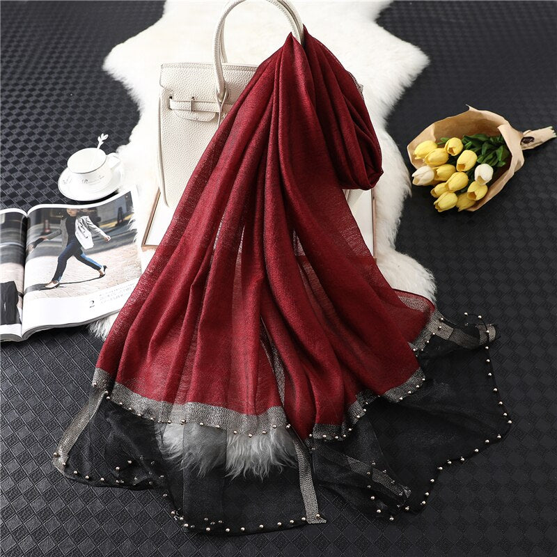 Summer Silk Scarf: Long Size Elegance