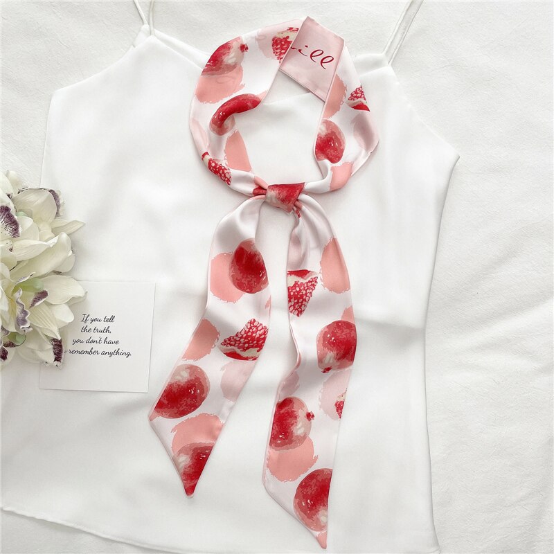 Fruit Print Satin Headband: Stylish Hair Accessory