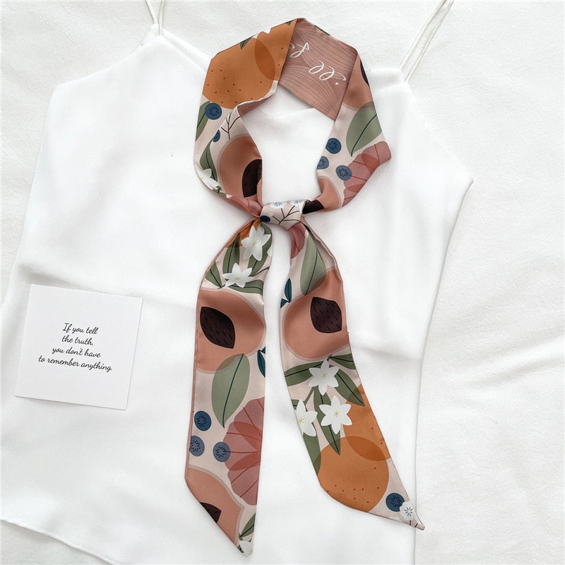 Fruit Print Satin Headband: Stylish Hair Accessory