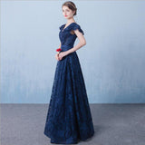 Tulle Evening Dress - V-Neck A-Line.