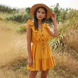 Singwing Summer Ruffle Mini Dress