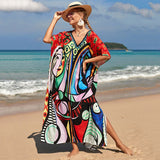 Kaftan Dress Plus Size Beach Party Casual Dress