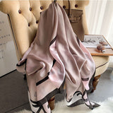 Chic Silk Muffler: Women's Autumn-Winter Scarf