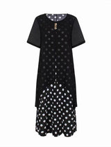 Abaya Boho Dress Elegant Luxury Polka Dot