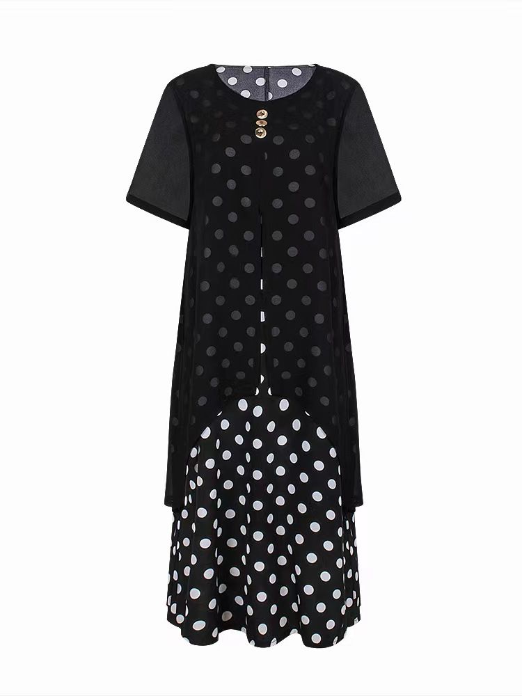 Abaya Boho Dress Elegant Luxury Polka Dot