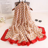 Chic Silk Muffler: Women's Autumn-Winter Scarf