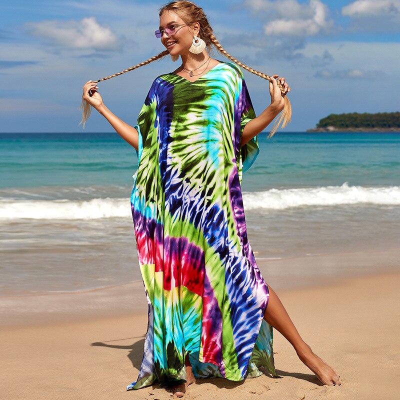 Kaftan Dress Plus Size Beach Party Casual Dress