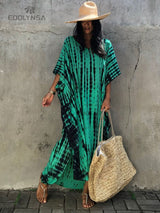 Bohemian Striped Print Beach Dress