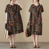New Arrival Floral Vintage Summer Dress - Short Sleeve