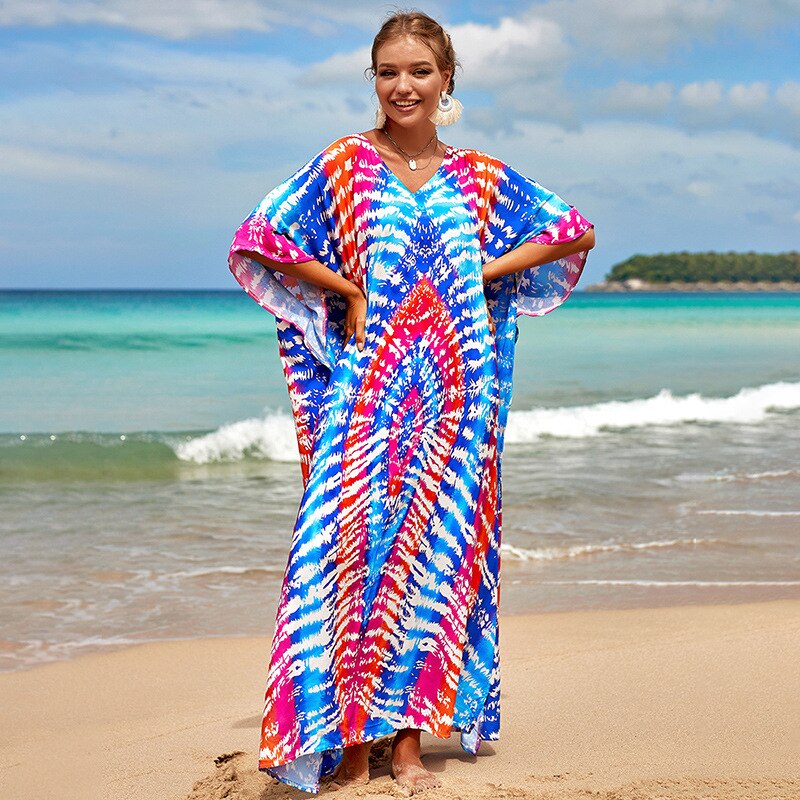 Kaftan Dress Plus Size Beach Party Casual Dress